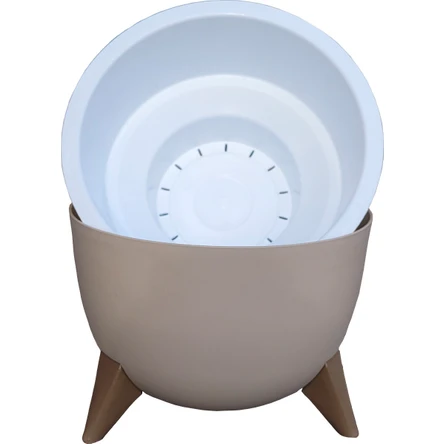 Ayaklı Küre Saksı 2 Litre Bej 